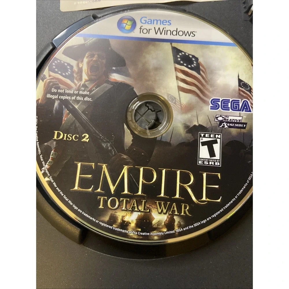 Empire Total War PC CD ROM DVD 2- Disc Set Complete CIB‎ Map Included
